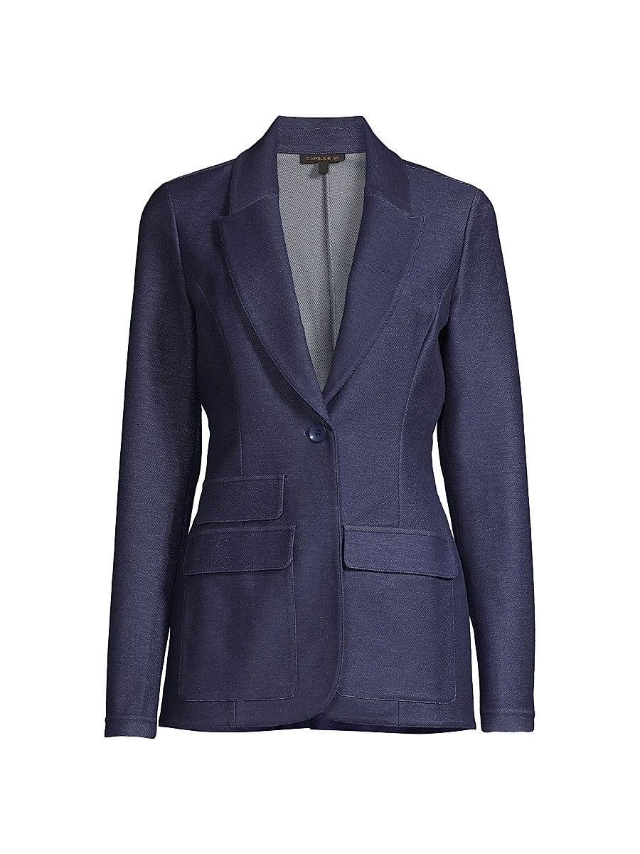 Women's Vesta Denim Blazer - Blue - Size Small