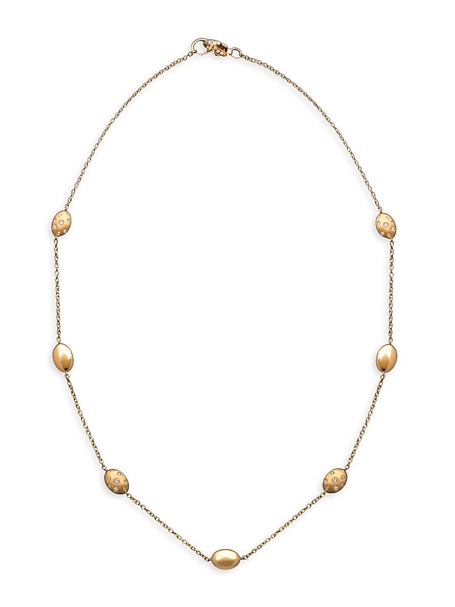 Women's Ulivo 18K Rose Gold & 0.80 TCW Diamond Station Necklace - Rose Gold