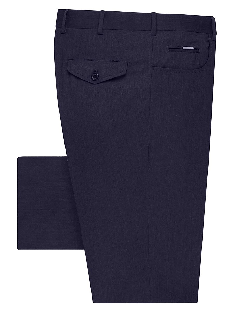 Men's Classic Tailored Sartorial Trousers - Oxford Blue - Size 46