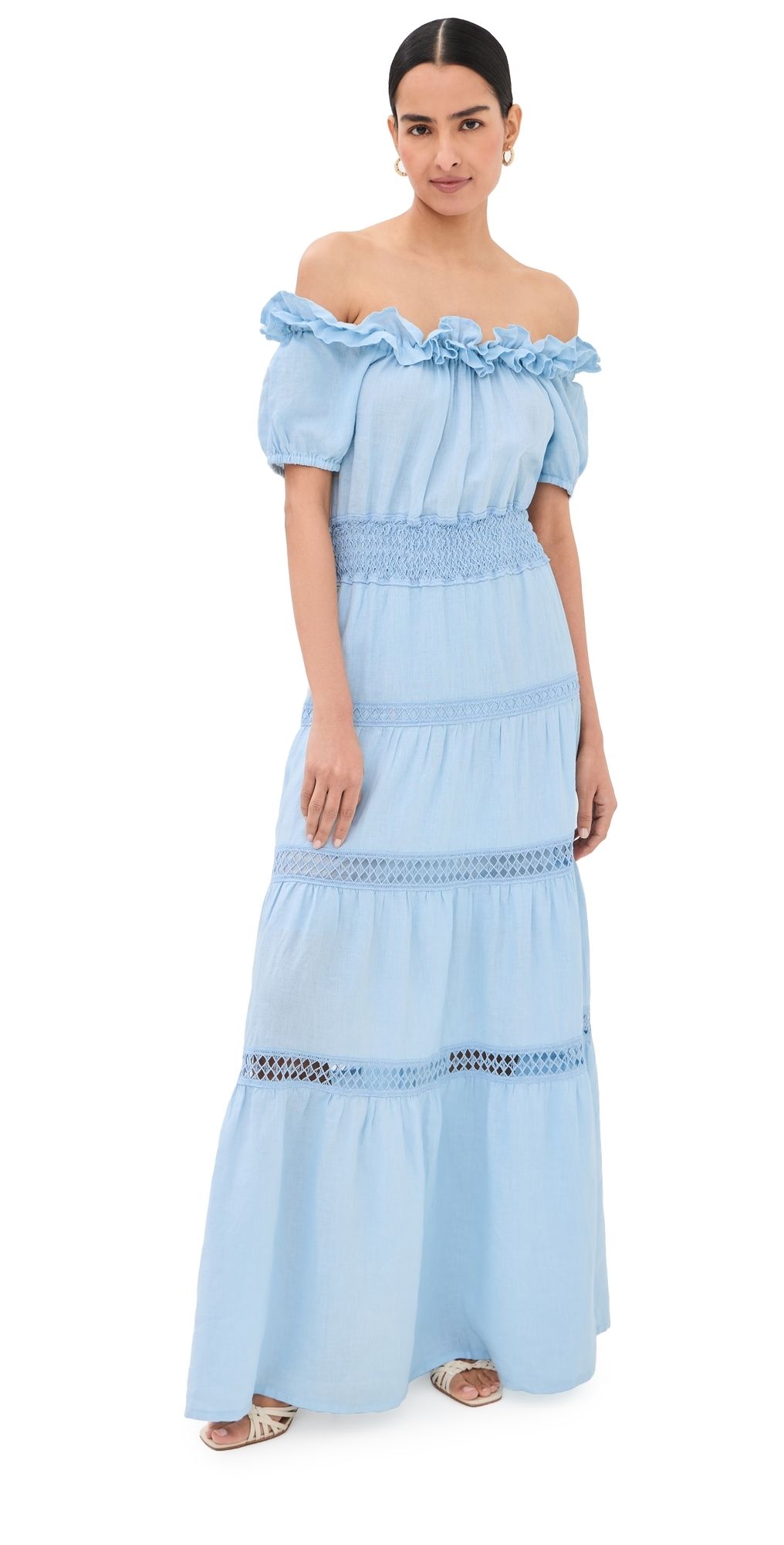 Temptation Positano Angara Linen Dress Cloud XS