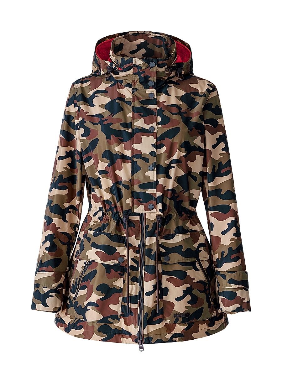 Women's Keryn Camo Print Hooded Jacket - Camouflage Print - Size Large