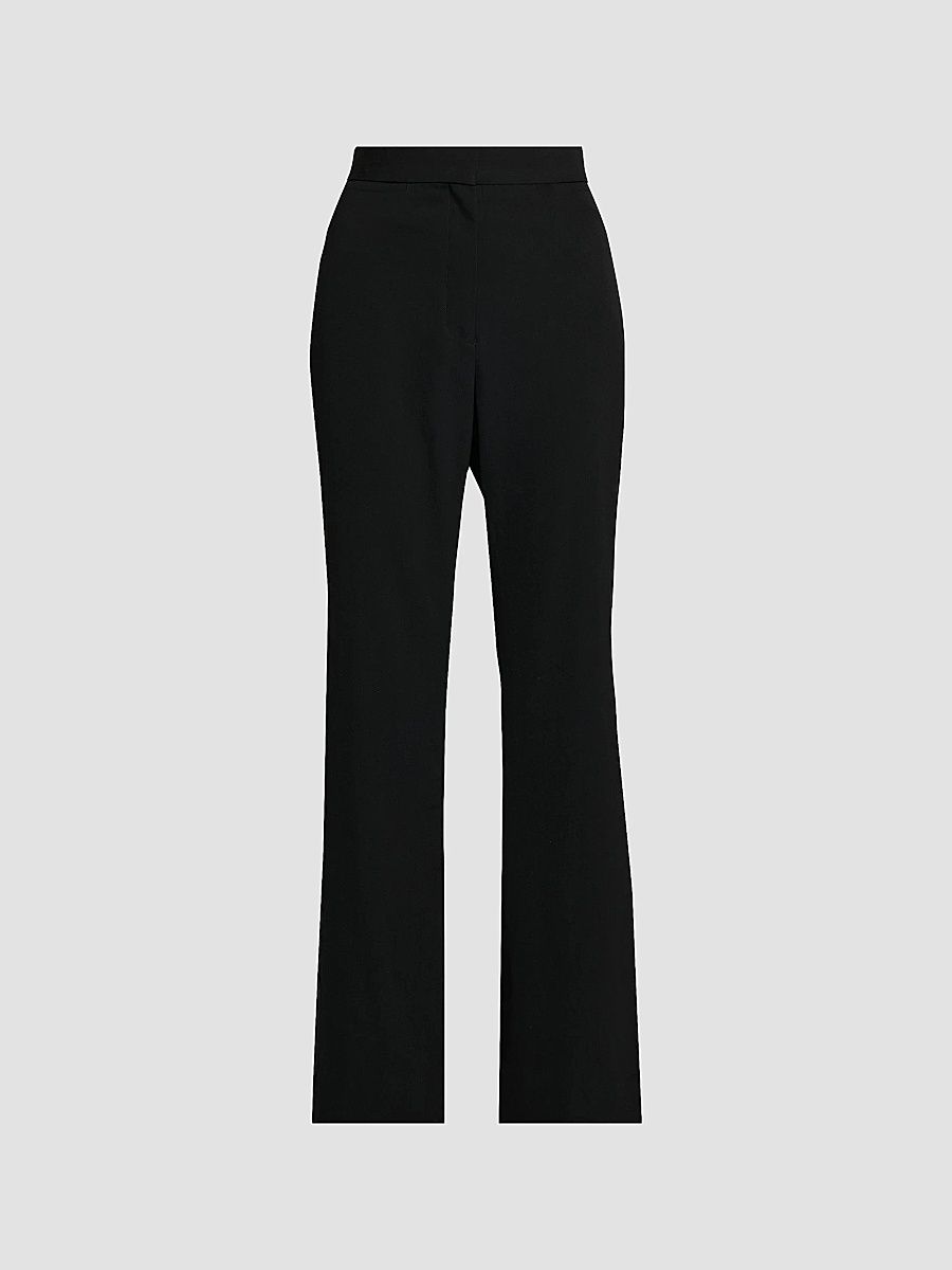 Stella McCartney Women's Iconic Flared Wool Trousers - Black - Size 10