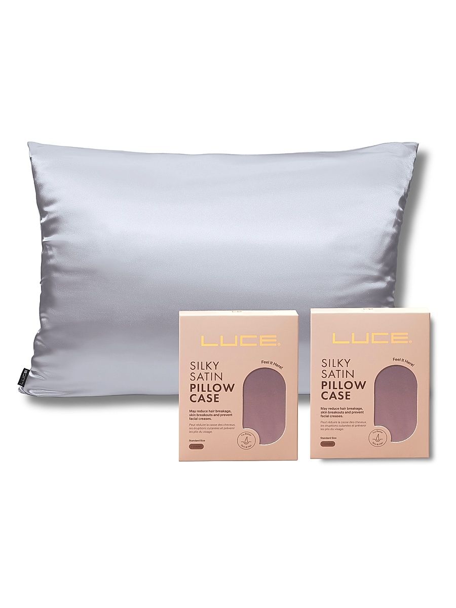 Silky Satin Pillow Case 2 Pieces - 20x26 Inches - Champagne