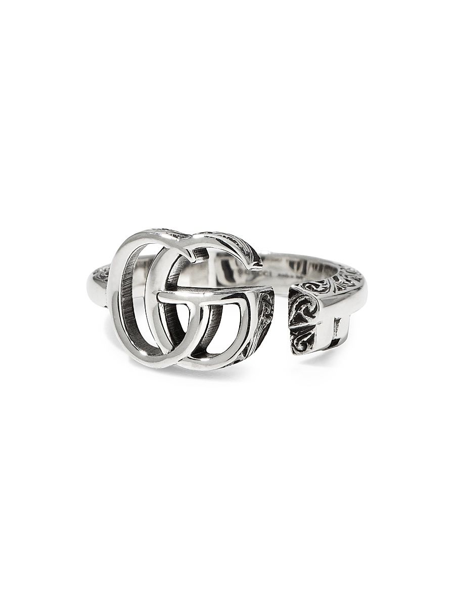 Women's GG Marmont Key Sterling Silver Ring - Silver - Size 8