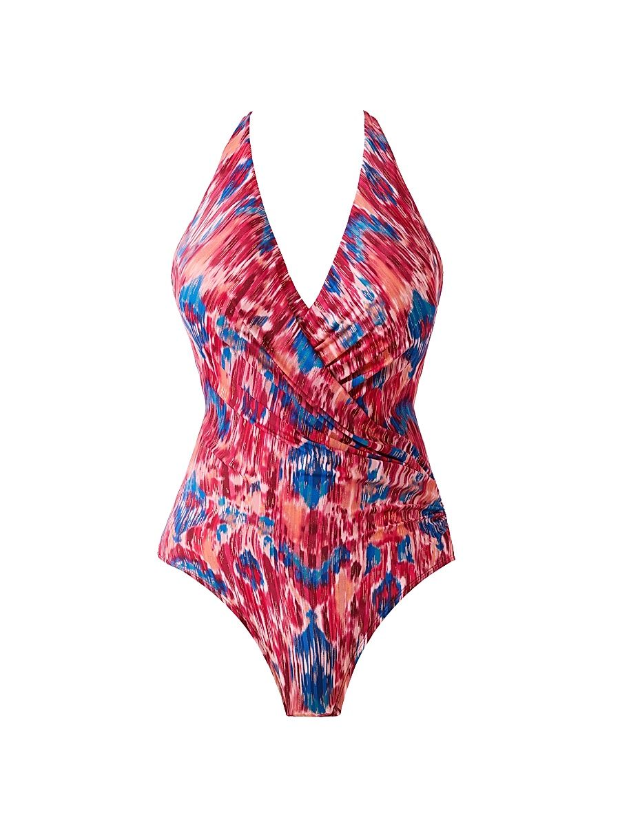Women's Ikat Dorado Wrapsody Printed Swimsuit - Size 16