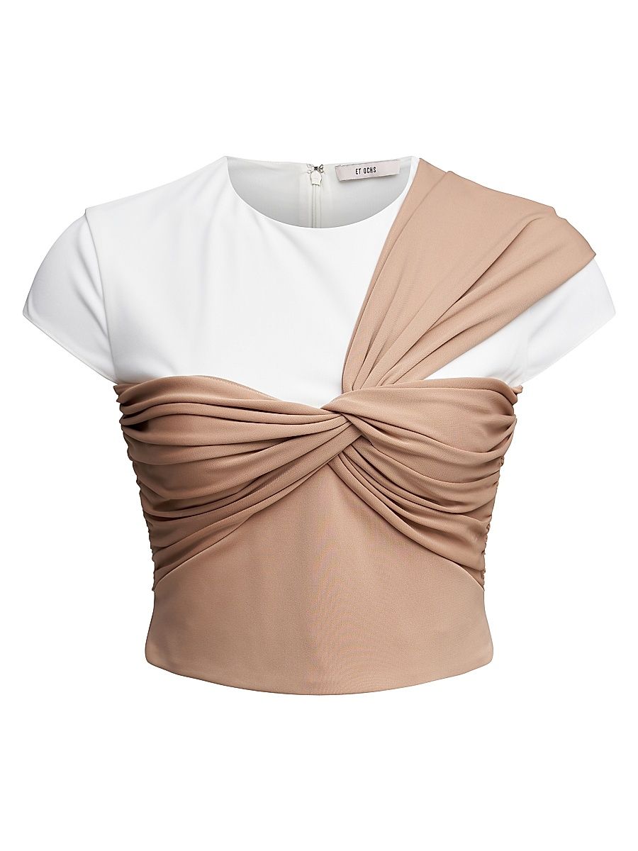 Women's Kiara Draped Top - Camel Ivory - Size 2