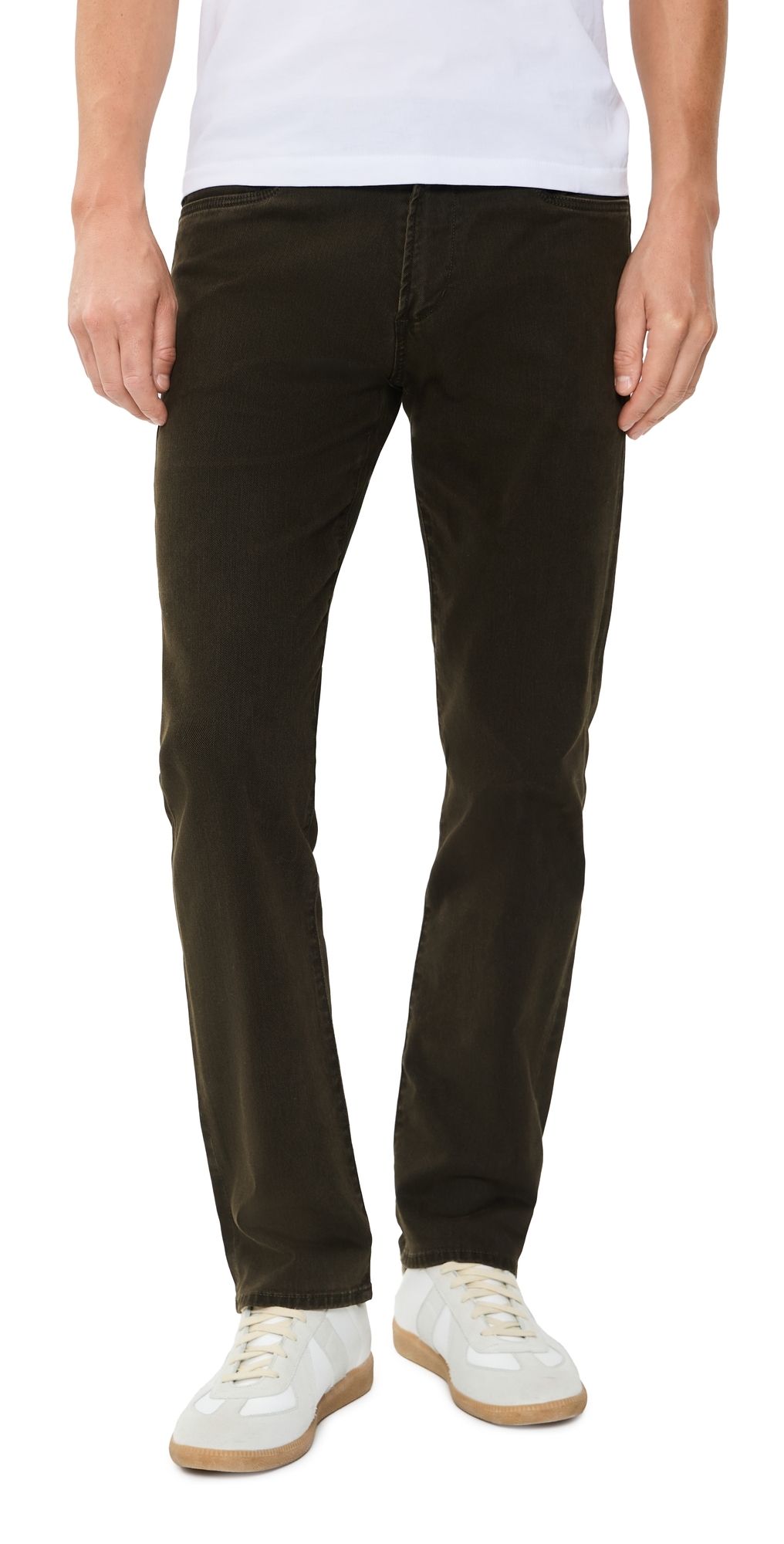 Citizens of Humanity Elijah Cashmere Touch Straight Jeans - 32 Dark Olive 32