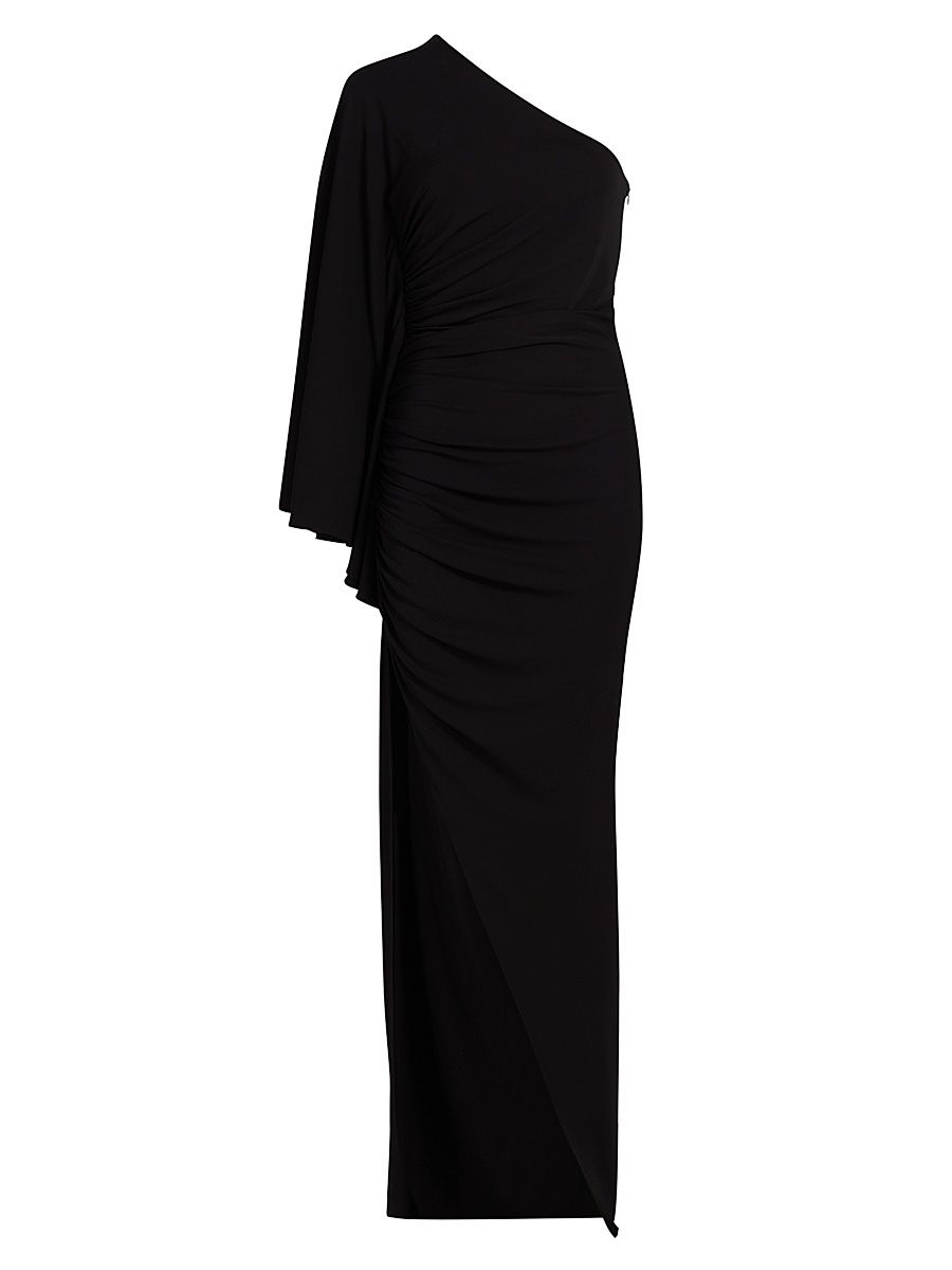 Women's Kallista Ruched Maxi Dress - Black - Size Medium