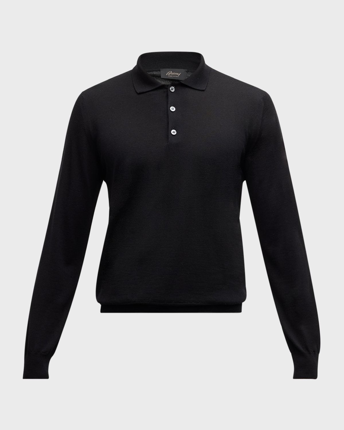Men & apos;s Cashmere-Silk Long-Sleeve Polo Sweater