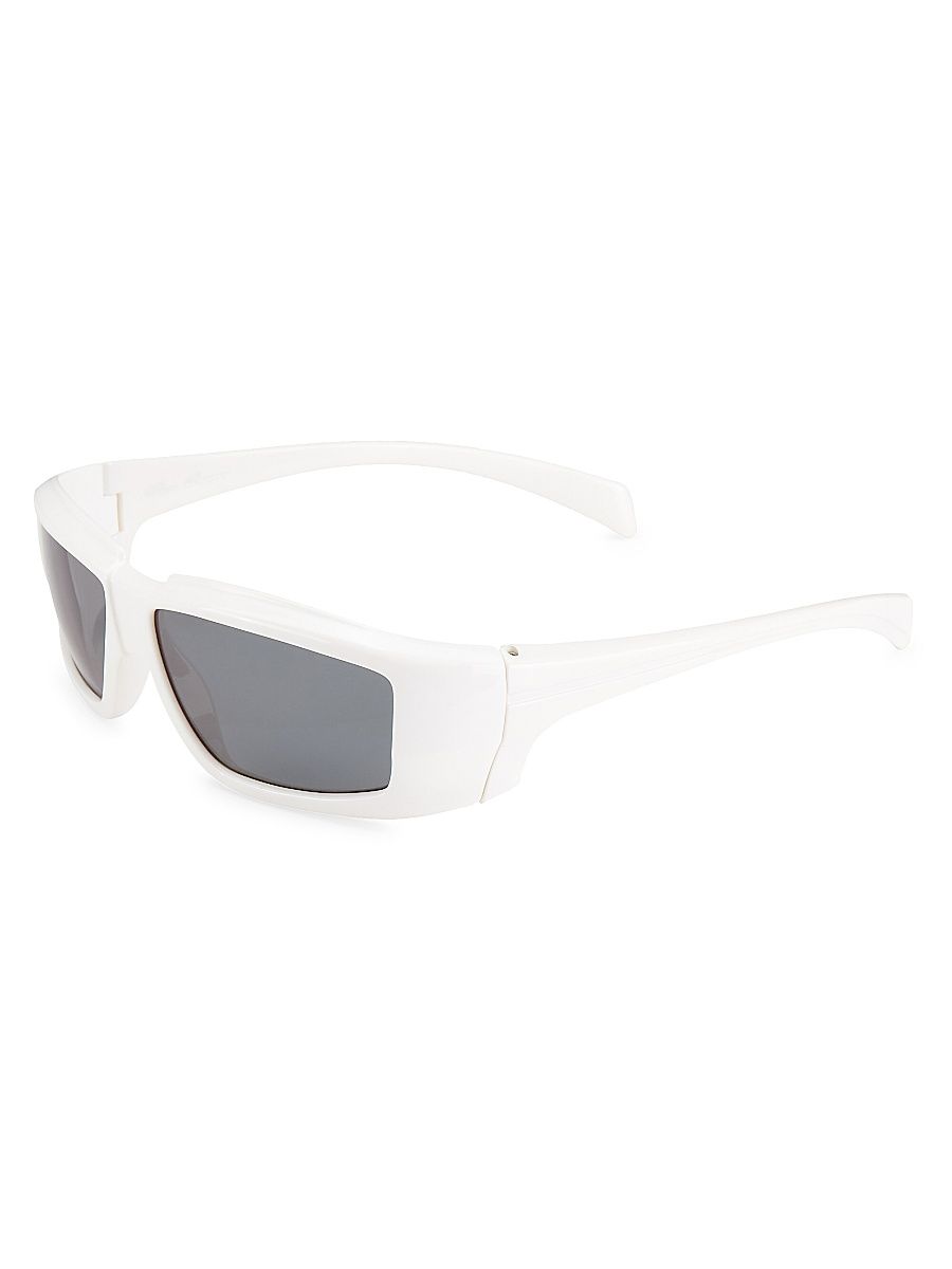 Men's 55MM Rectangular Sunglasses - Cream Black