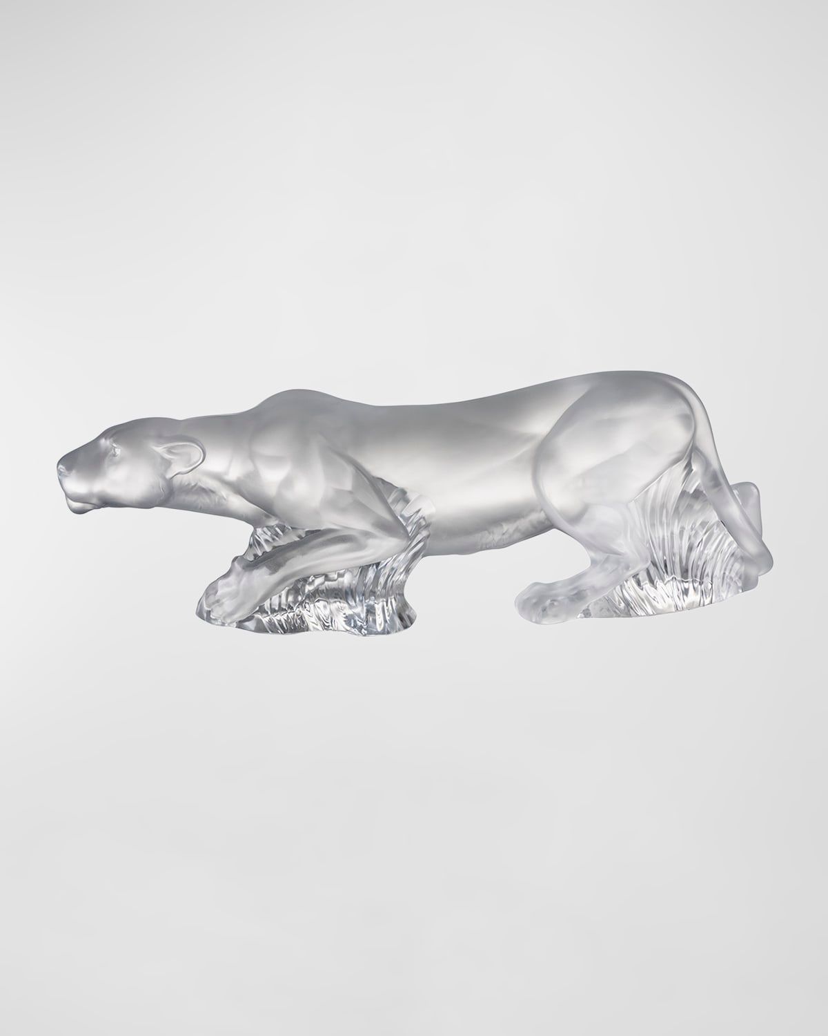 Timbavati Lion Sculpture, Clear