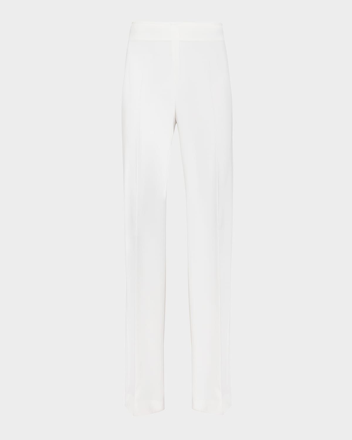 Straight-Leg Fluid Cady Pants