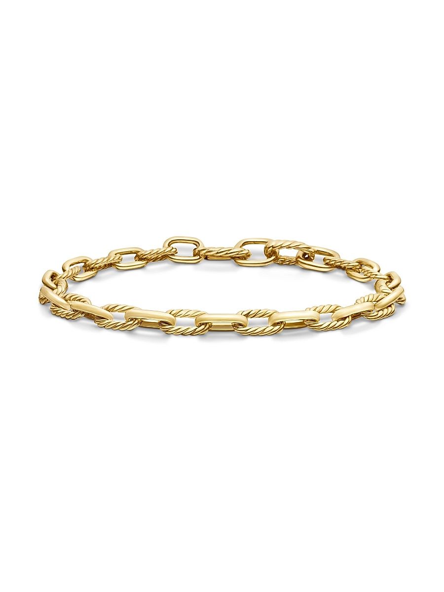 Men's DY Madison Chain Bracelet In 18K Yellow Gold - Gold - Size Medium