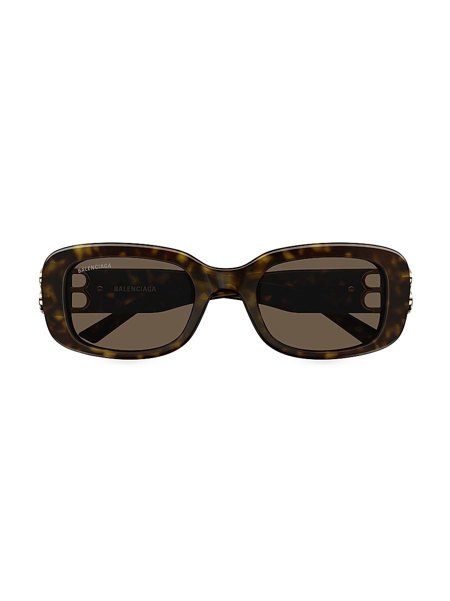 Women's Dynasty 53MM Rectangular Sunglasses - Havana