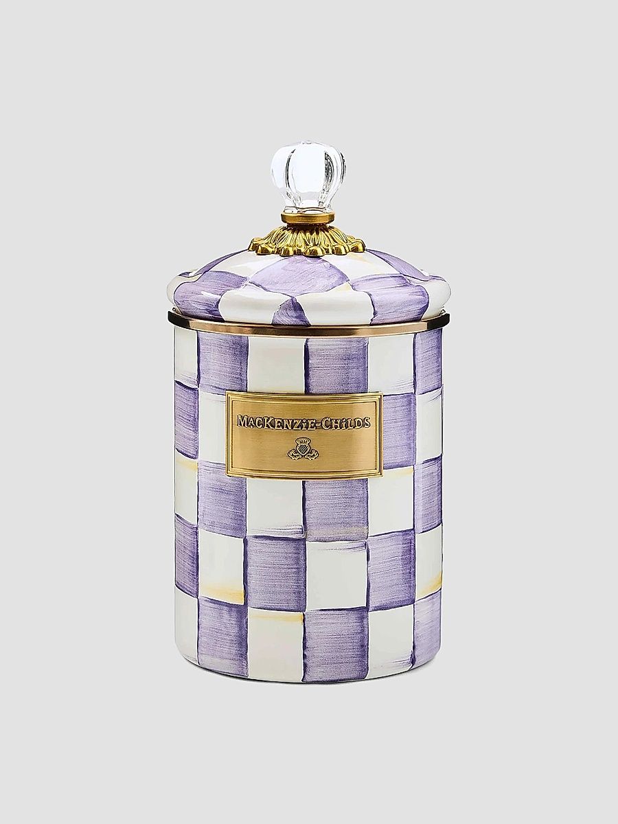 Violet Check Medium Canister