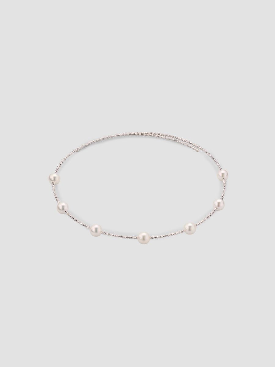 Women's 18K Gold & Akoya Pearl Bracelet - White Gold