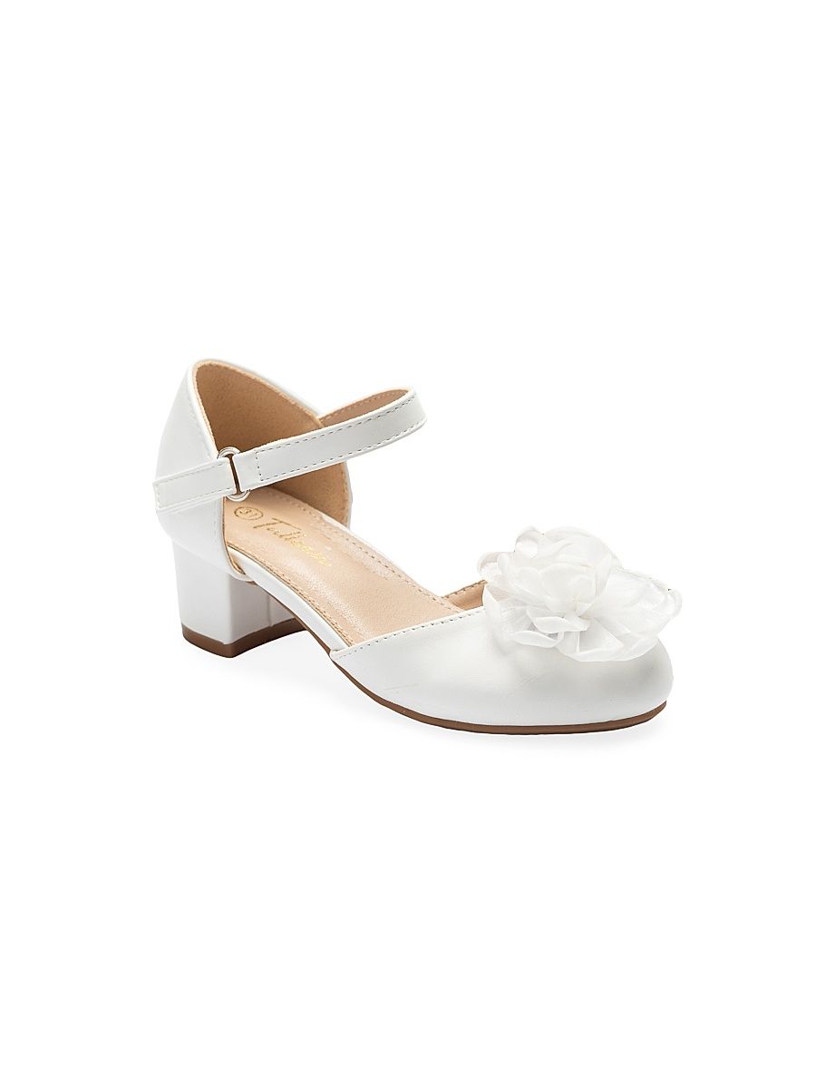 Little Girl's & Girl's Flower Heels - White - Size 8.5 (Toddler)