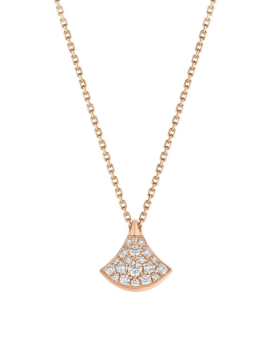 Women's Divas' Dream 18K Rose Gold & 0.19 TCW Diamond Pendant Necklace - Pink Gold