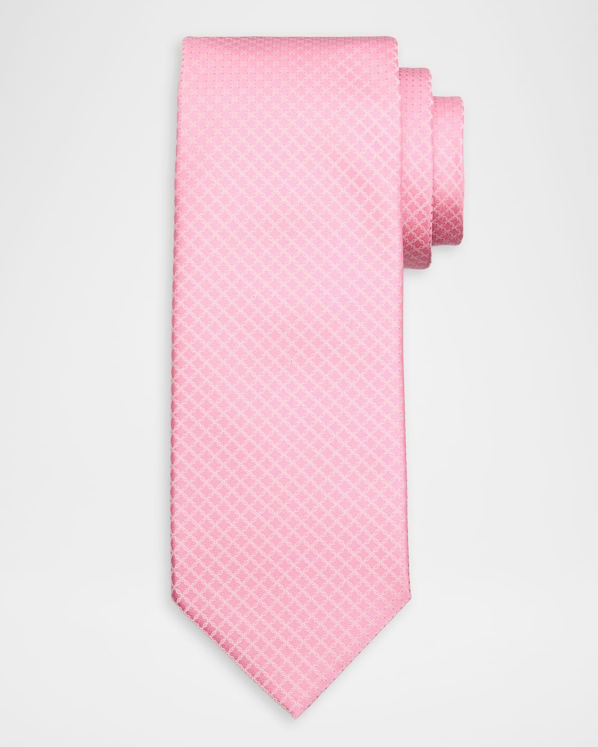 Men & apos;s Diamond Check Silk Tie