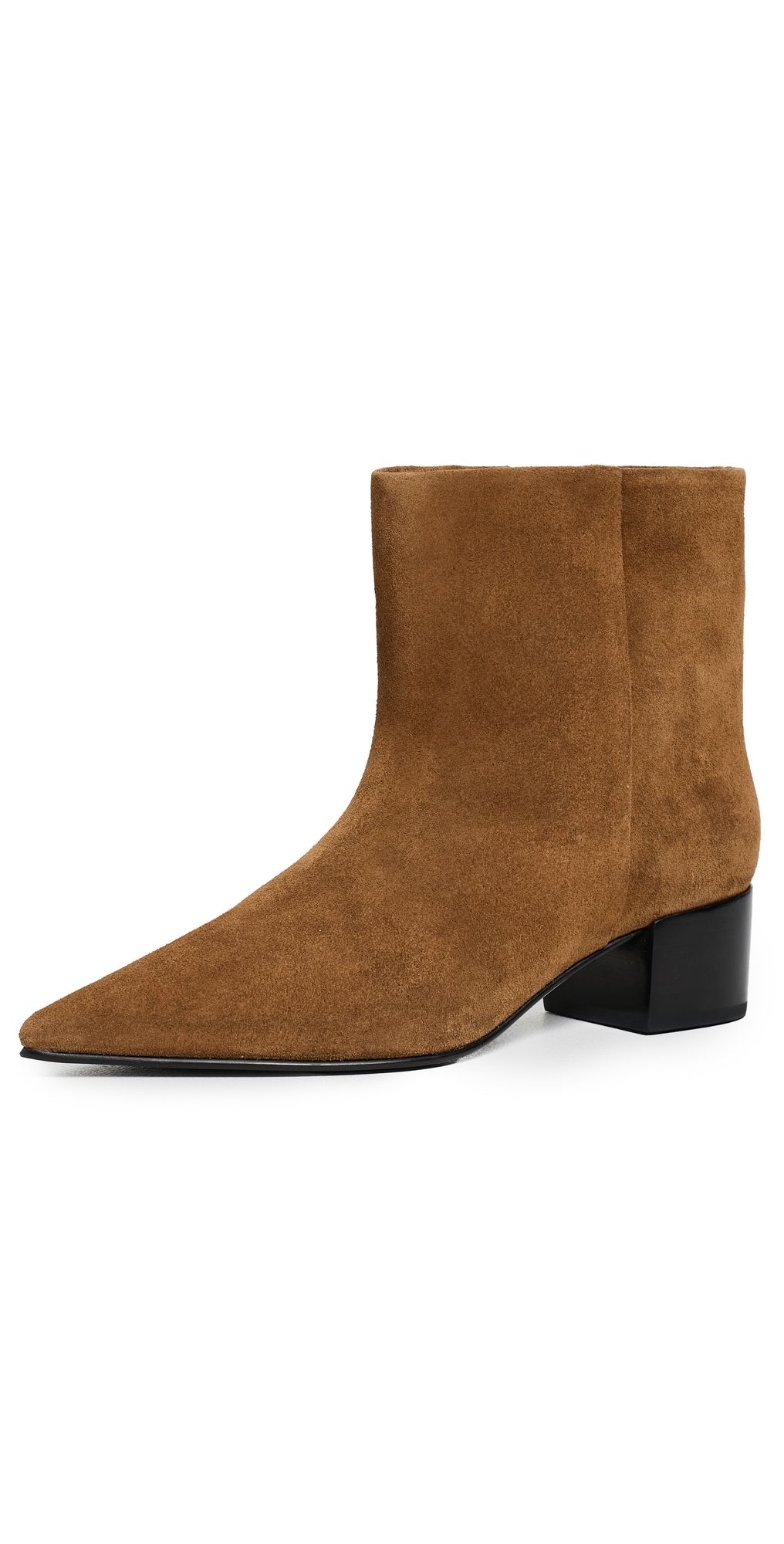 Black Suede Studio Blaze 45 Booties Tobacco Suede 36