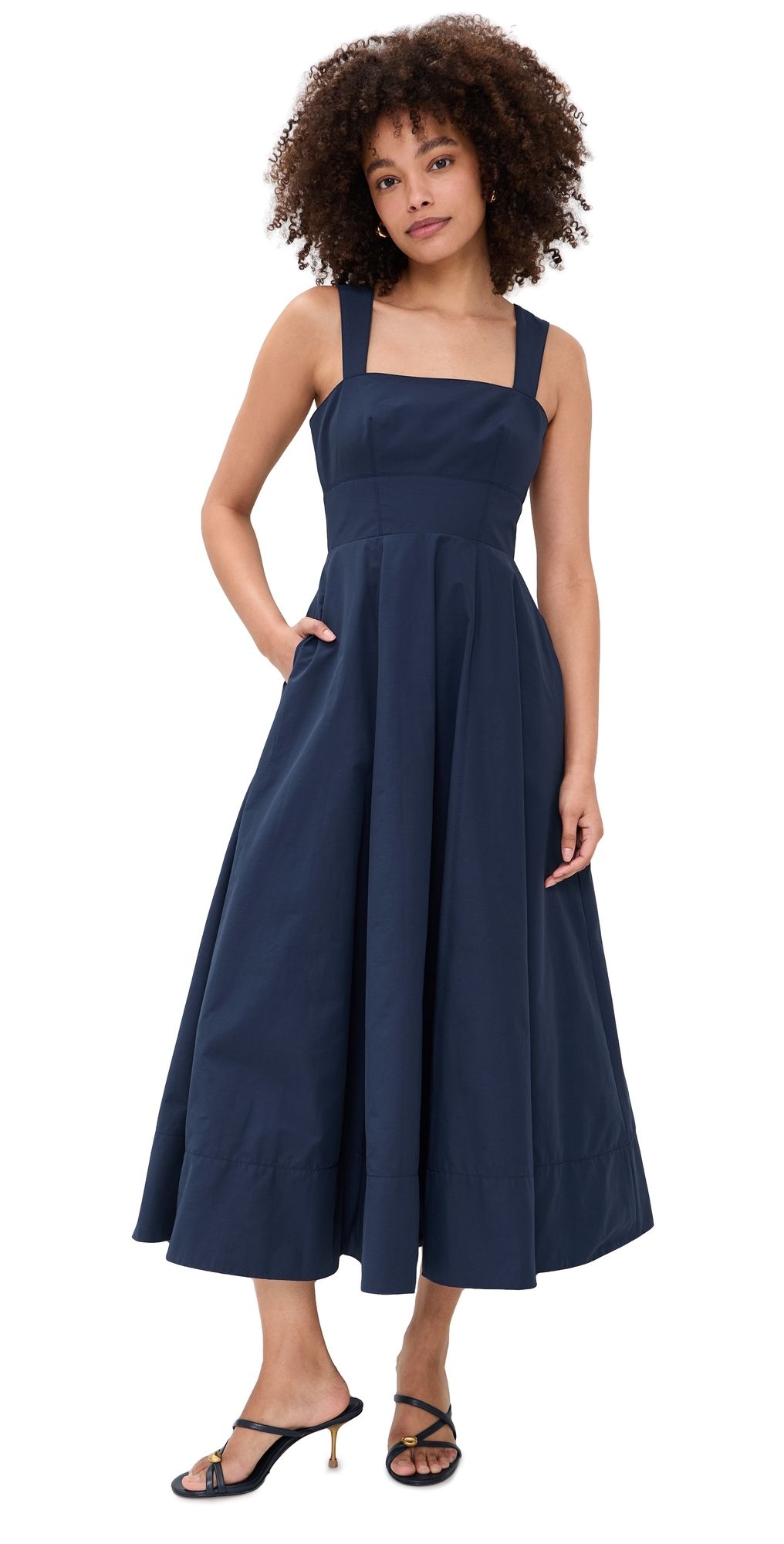 La Ligne Fitted Bodice Dress Midnight M