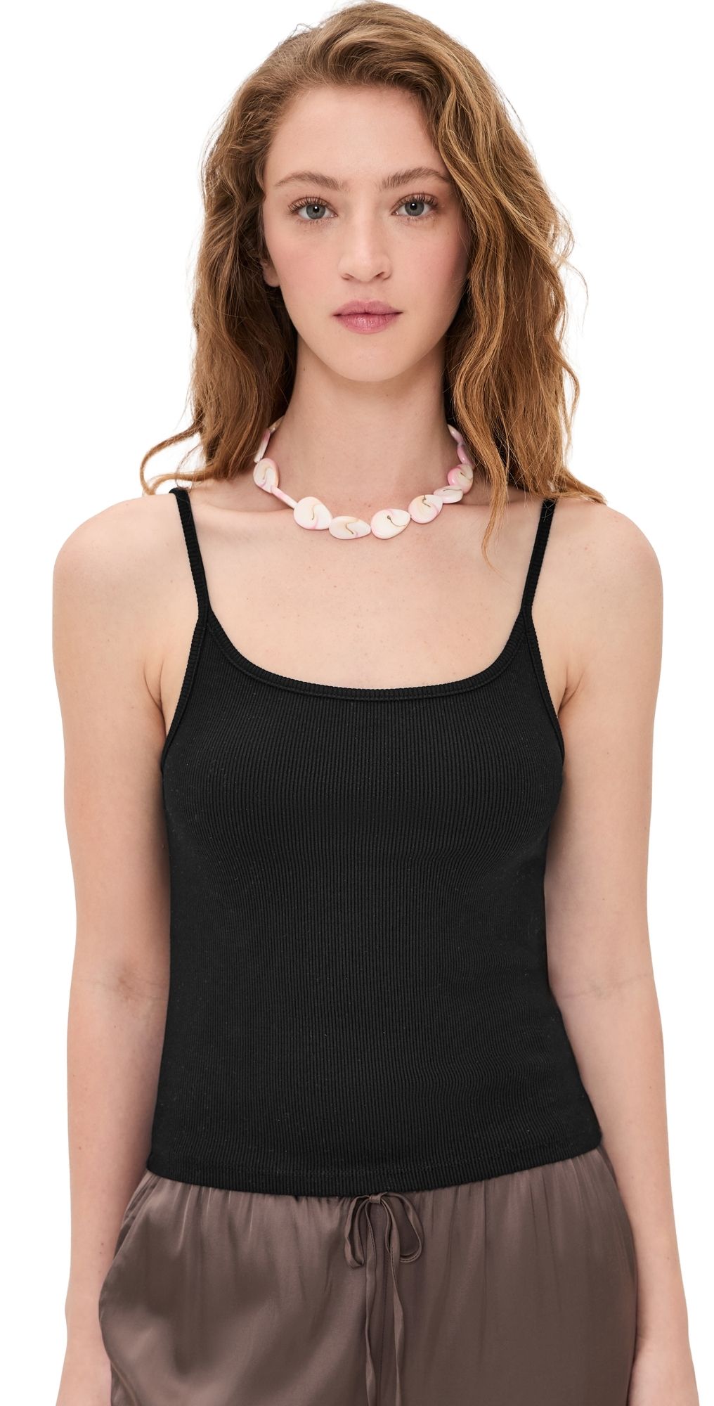 DONNI. The Rib Spaghetti Tank Jet XS