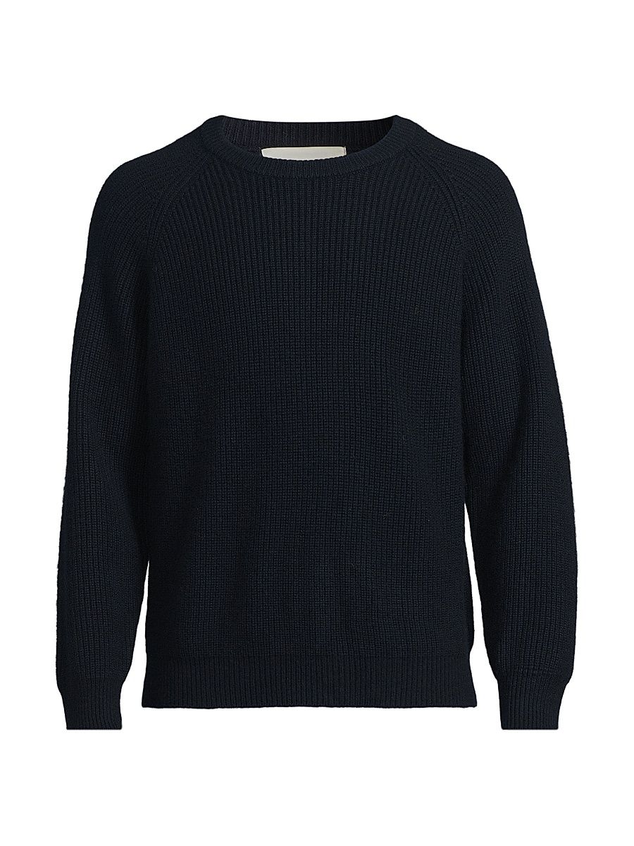 Men's Wool-Blend Crewneck Sweater - Navy - Size XXL