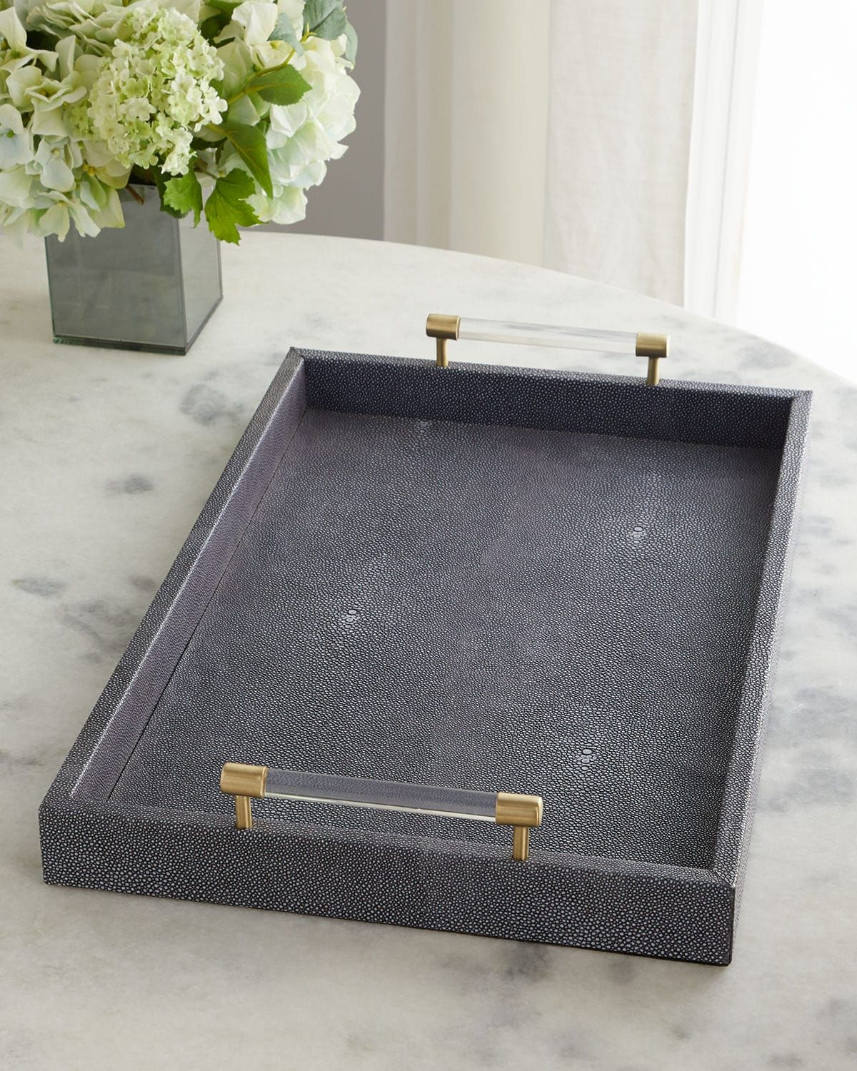 Shagreen Tray, 22"L
