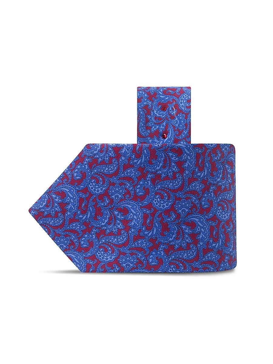 Men's Luxury Handmade Silk Tie - Blue Red