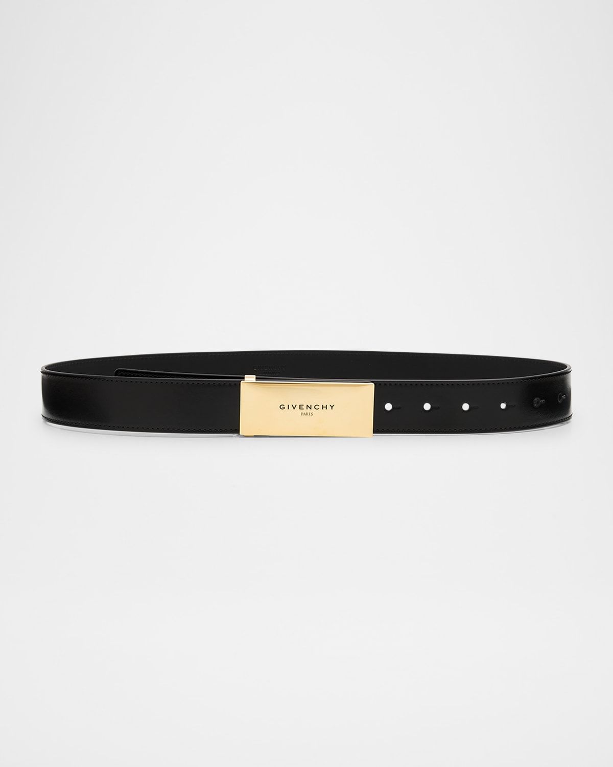 Label Belt in Box Leather