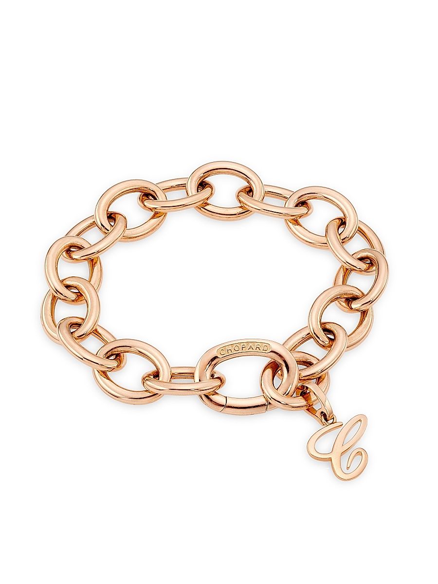 Women's Les Chaines 18K Rose Gold Oval-Link Chain Bracelet - Rose Gold