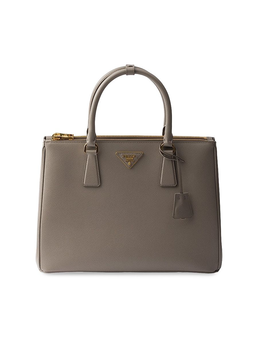 Women's Large Galleria Saffiano Leather Top Handle Bag - Dark Grey