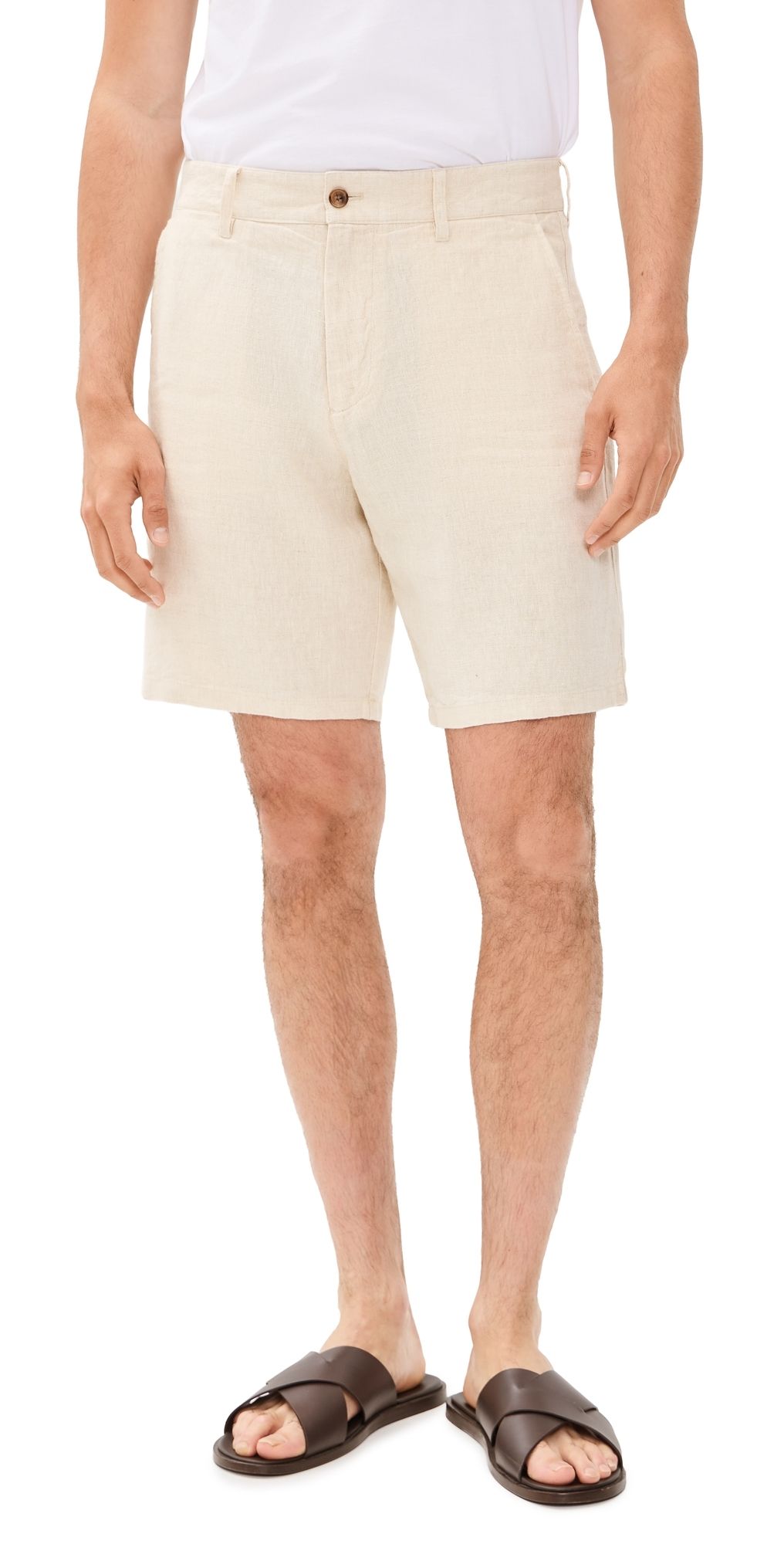NN07 Aden Linen Shorts 8.75 Oat 32