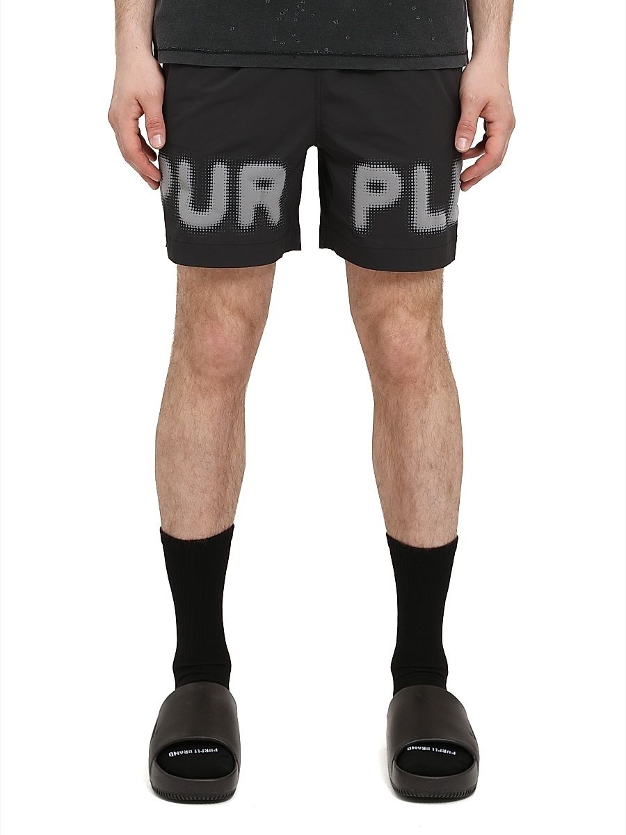 Men's All Round Logo Swim Shorts - Black - Size XXL