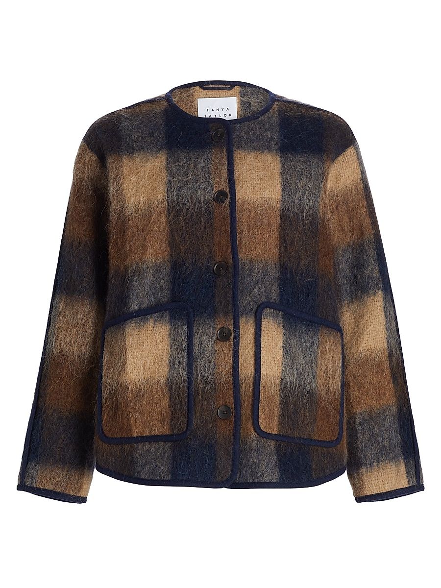 Women's Janet Plaid Jacket - Toffee Multi - Size XL