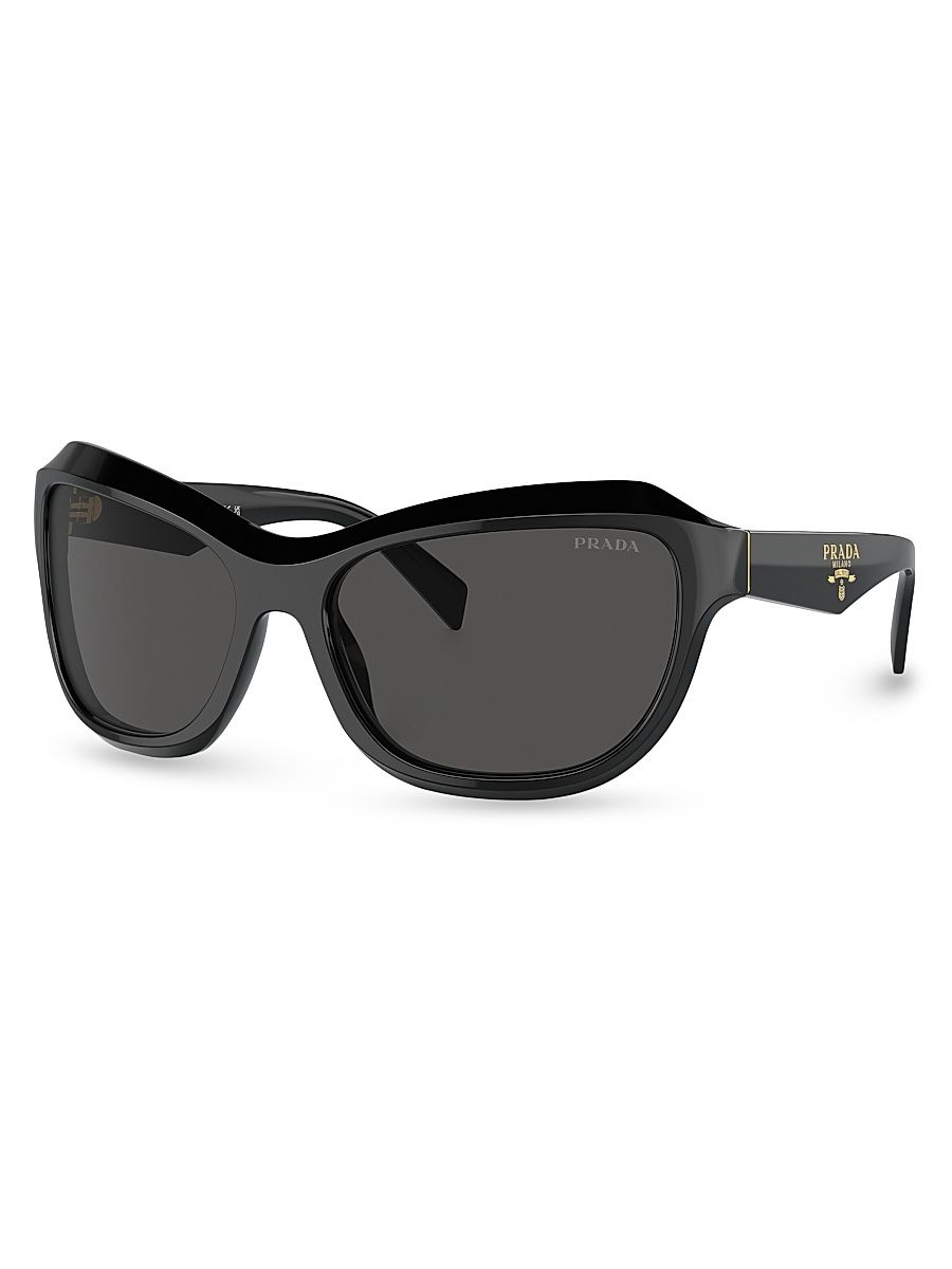 Women's 62MM Butterfly Sunglasses - Black Dark Grey