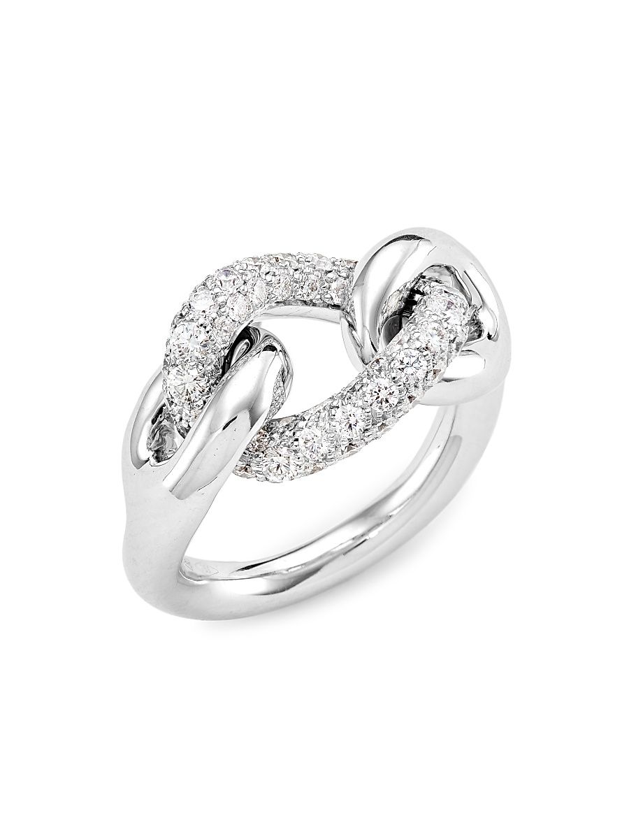 Women's Catene 18K White Gold & Diamond Ring - White Gold - Size 6.75