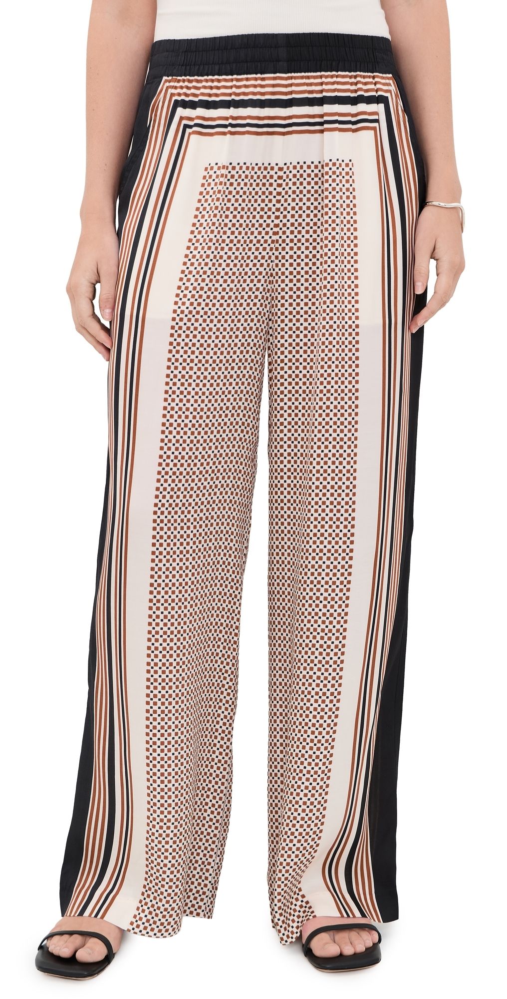 A. L.C. Tyler Pants Black/Caramel Dotted M