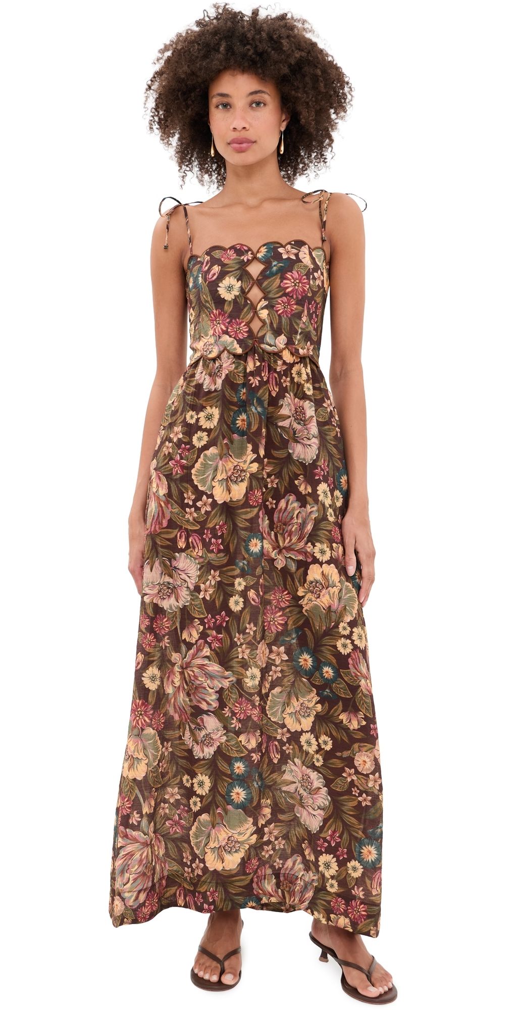 Agua Bendita Zafra Julia Dress Brown L