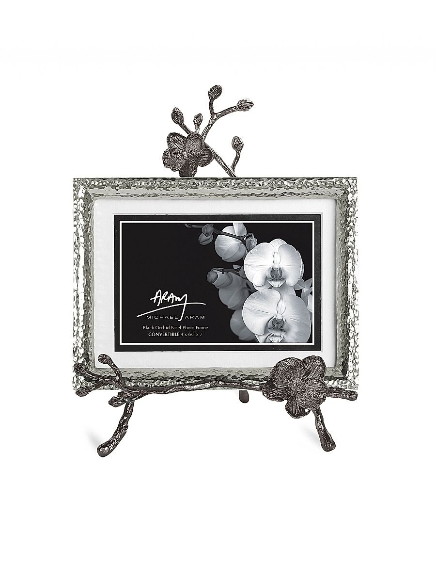 Black Orchid Easel Convertible Frame - Silver - Size 5 x 7