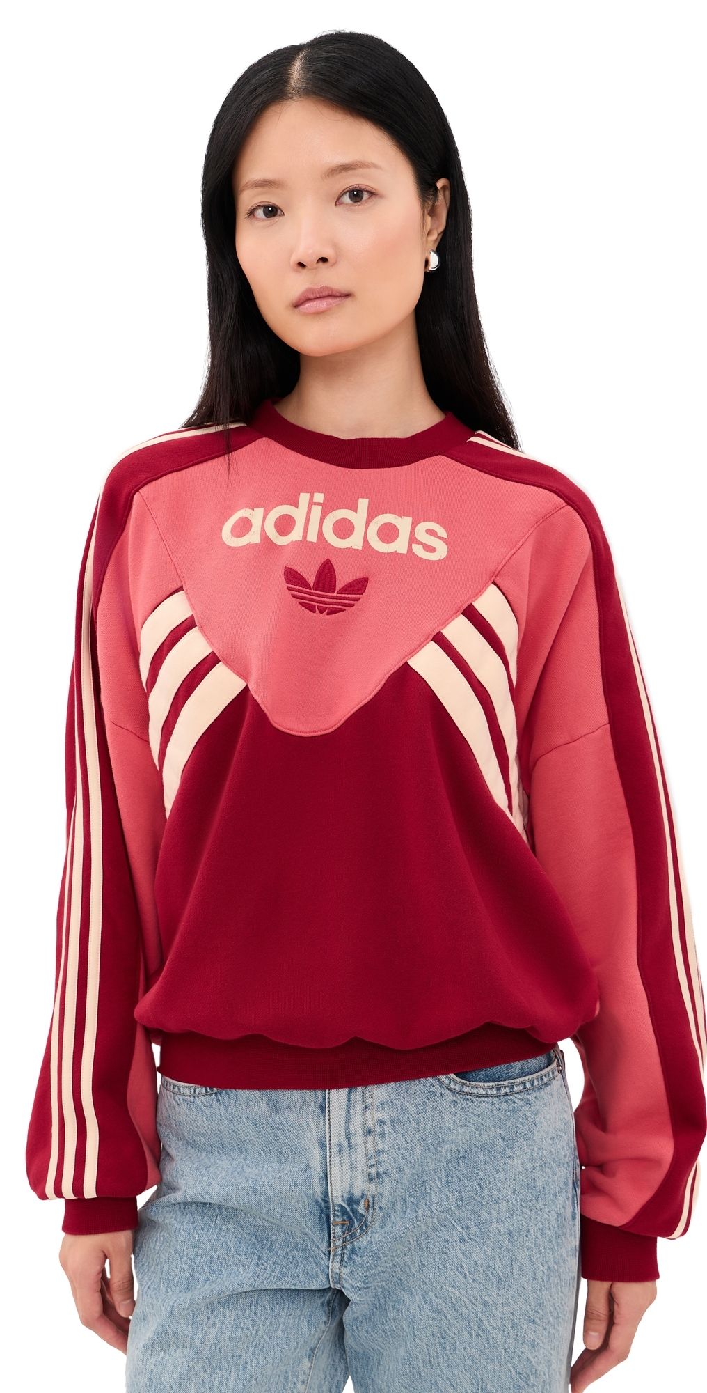 adidas Graphic Crew Sweatshirt Preloved Scarlet/Team Victory L