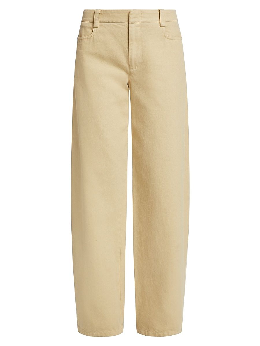 Vince Women's Washed Twill Wide-Leg Pants - Haystack - Size 12