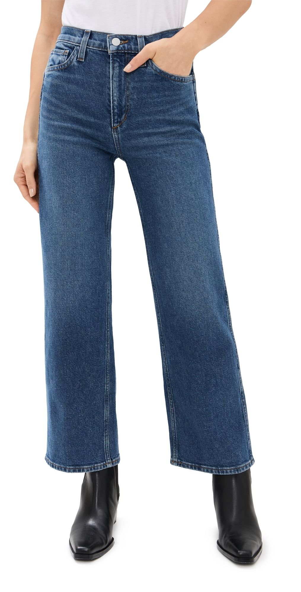 Joe's Jeans The Blake Cropped Wide Leg Jeans Number One 26