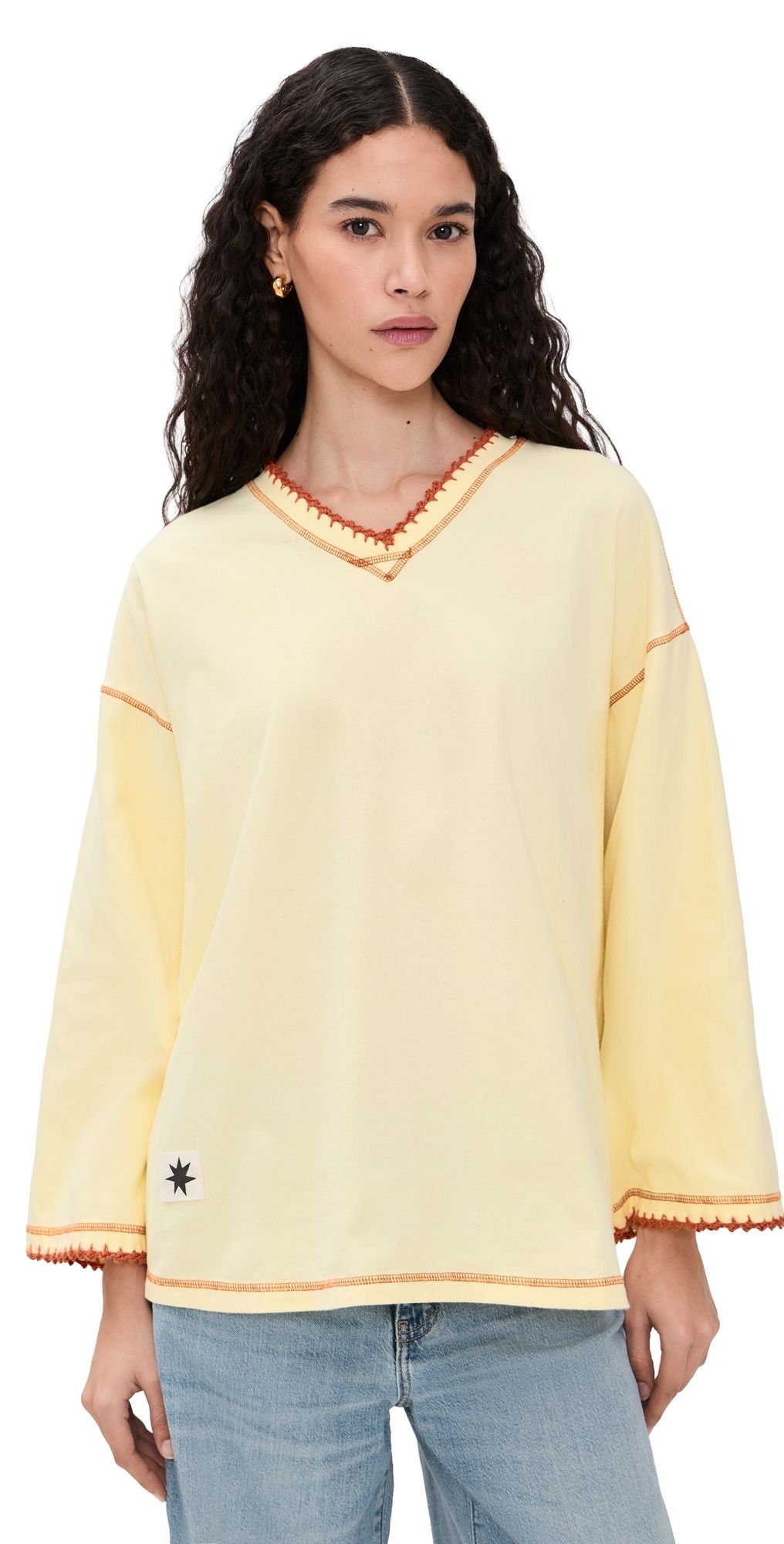 Ciao Ciao Vacation Lita Lobster Ace Long Sleeve Tee Yellow L