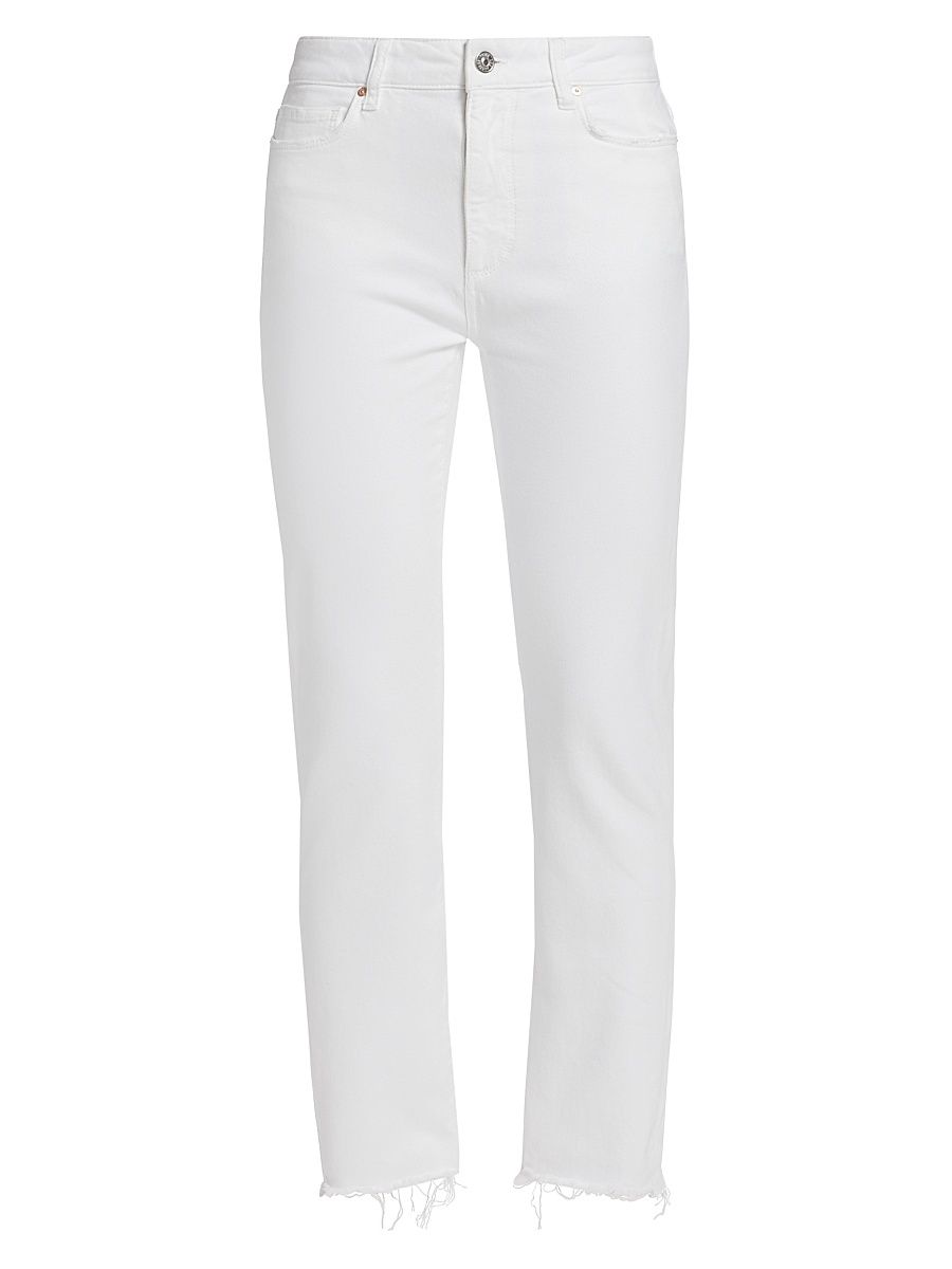 Women's Cindy High-Rise Stretch Straight-Leg Jeans - White Noise - Size 32