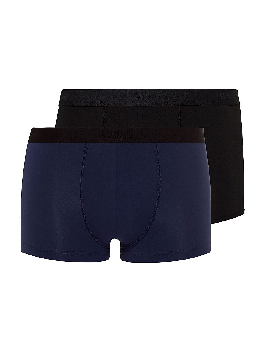 Men's 2-Pack Solid Boxer Briefs - Midnight Navy Black - Size XXL