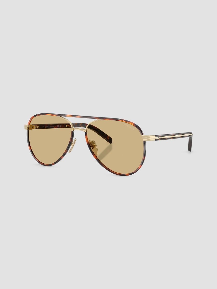 Prada Women's 59MM Aviator Sunglasses - Gold