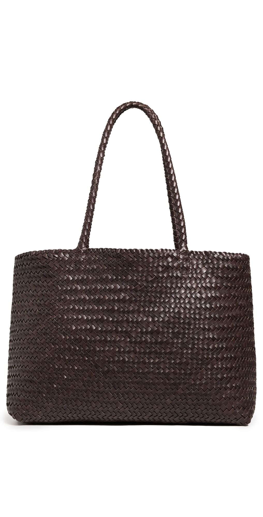 Madewell The Handwoven Leather Tote Coffee Bean One Size