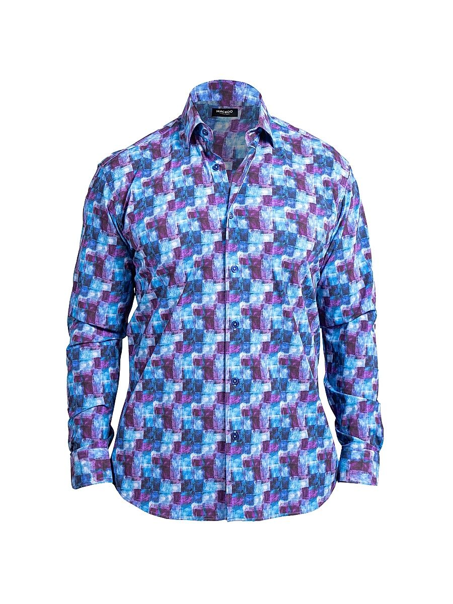 Men's Fibonacci Stretch Ascension Shirt - Blue - Size XL