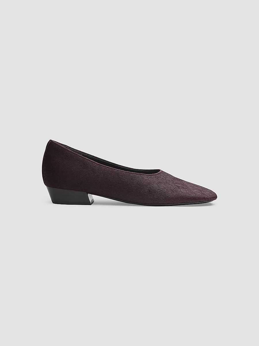 Women's Poppi 55MM Calf Hair Ballet Pumps - Burgundy - Size 11
